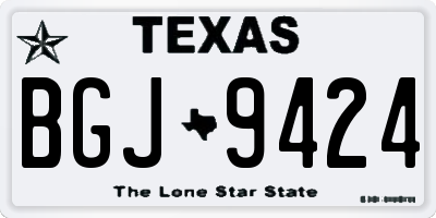 TX license plate BGJ9424