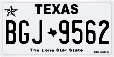 TX license plate BGJ9562