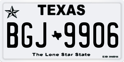 TX license plate BGJ9906