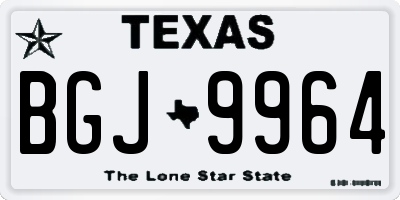 TX license plate BGJ9964