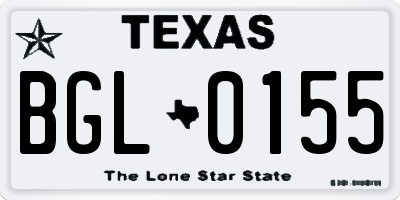 TX license plate BGL0155