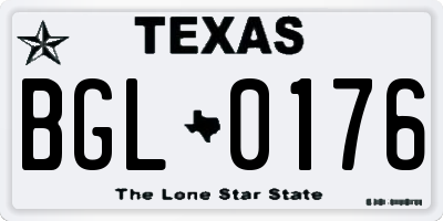TX license plate BGL0176