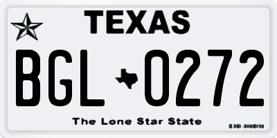 TX license plate BGL0272