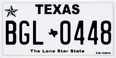 TX license plate BGL0448