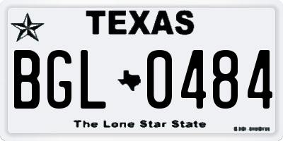 TX license plate BGL0484