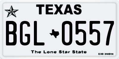 TX license plate BGL0557