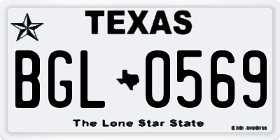 TX license plate BGL0569