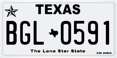 TX license plate BGL0591