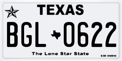 TX license plate BGL0622