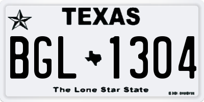 TX license plate BGL1304