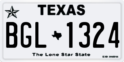TX license plate BGL1324