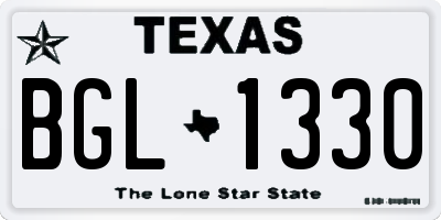 TX license plate BGL1330
