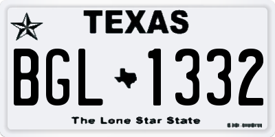 TX license plate BGL1332