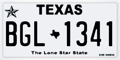 TX license plate BGL1341