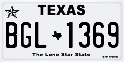 TX license plate BGL1369