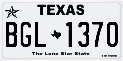 TX license plate BGL1370