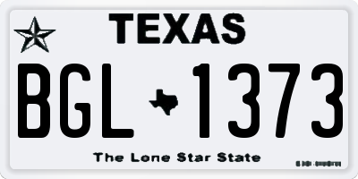 TX license plate BGL1373