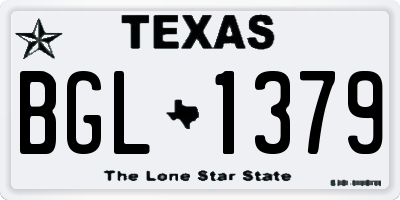TX license plate BGL1379