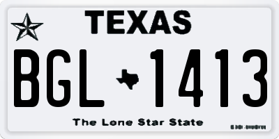 TX license plate BGL1413