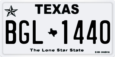 TX license plate BGL1440