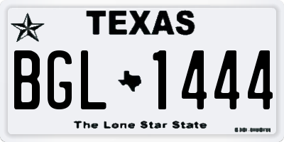 TX license plate BGL1444