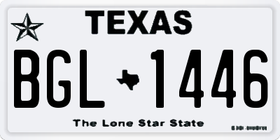 TX license plate BGL1446