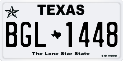 TX license plate BGL1448