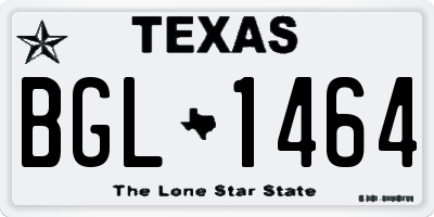 TX license plate BGL1464