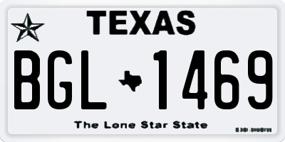TX license plate BGL1469