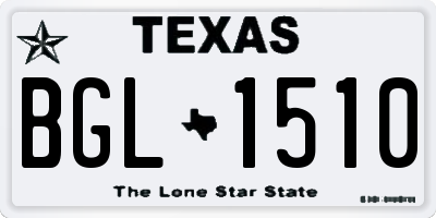 TX license plate BGL1510