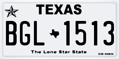 TX license plate BGL1513