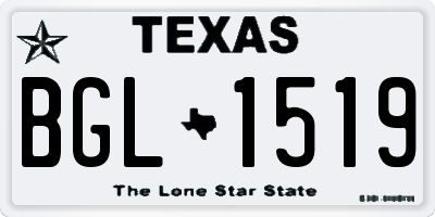 TX license plate BGL1519