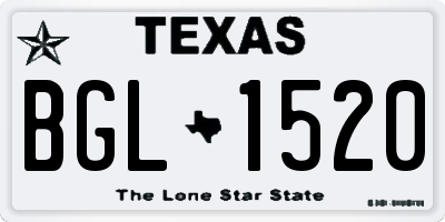 TX license plate BGL1520