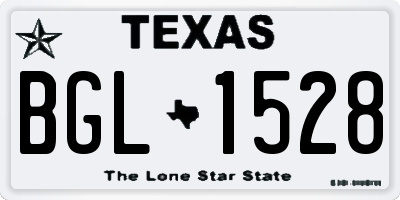 TX license plate BGL1528