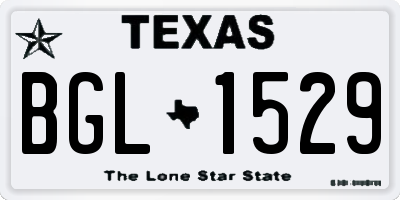 TX license plate BGL1529