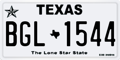 TX license plate BGL1544