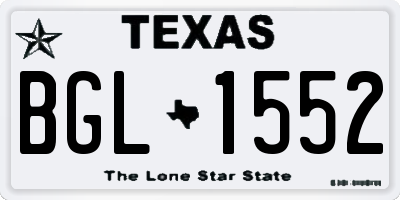 TX license plate BGL1552