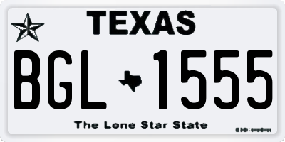 TX license plate BGL1555