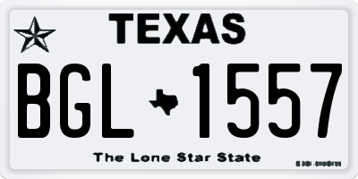 TX license plate BGL1557