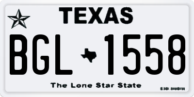 TX license plate BGL1558