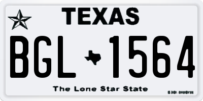 TX license plate BGL1564