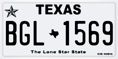 TX license plate BGL1569