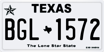 TX license plate BGL1572