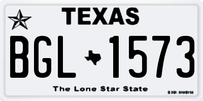 TX license plate BGL1573