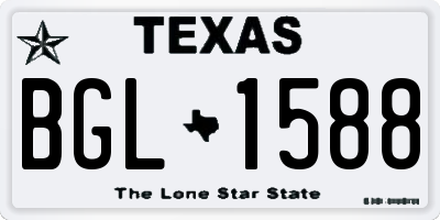 TX license plate BGL1588