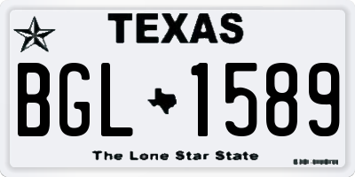 TX license plate BGL1589