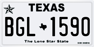 TX license plate BGL1590