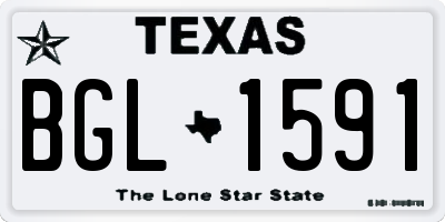 TX license plate BGL1591