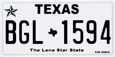 TX license plate BGL1594