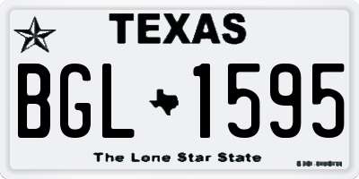 TX license plate BGL1595